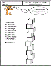 okul öncesi çocuklar için sıralama kavram çalışma sayfaları